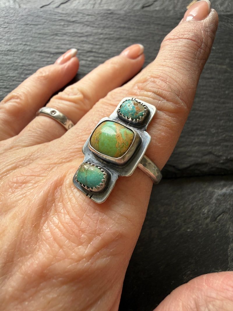 Turquoise Stone Ring, handmade in the Netherlands
